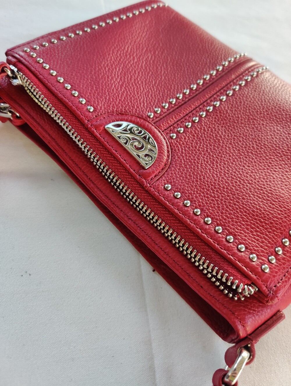 Brighton Red Pretty Toug Crossbody Shoulder Bag - Picture 10 of 10